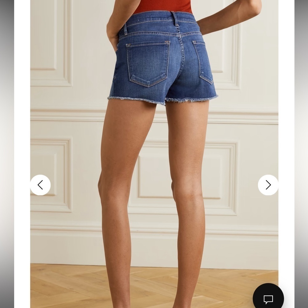NWT FRAME Le Cutoff frayed denim shorts size 26 - Picture 2 of 7